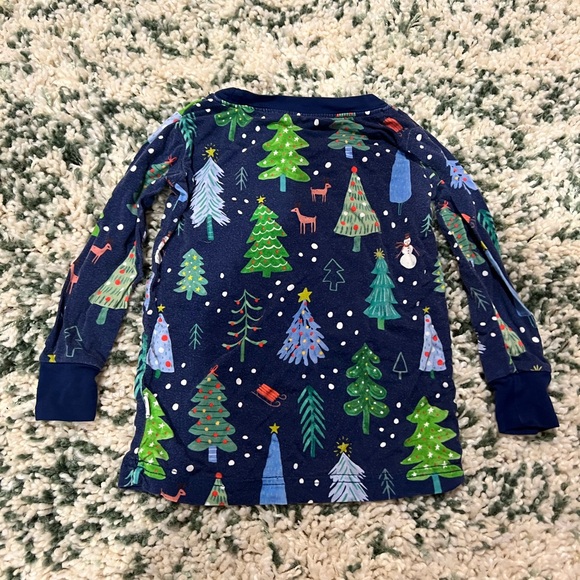Little Sleepies Navy Twinkling Trees Two Piece Pajama Set 12-18 Months - Picture 4 of 7